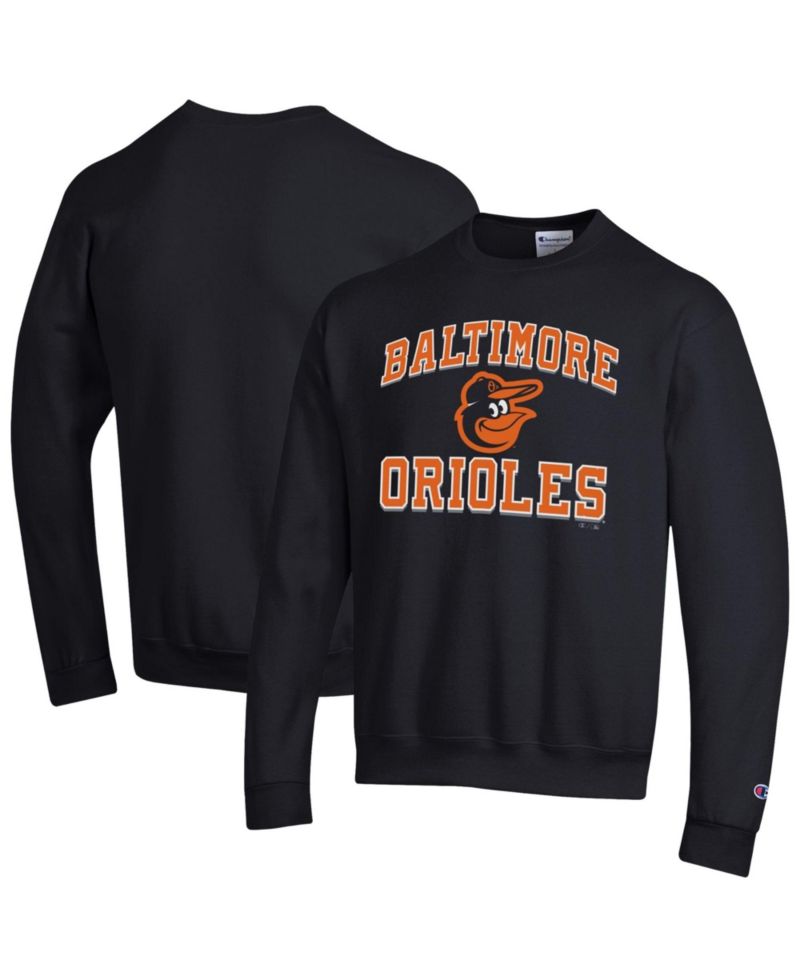 Men's Black Baltimore Orioles Heart & Soul Powerblend Sweatshirt