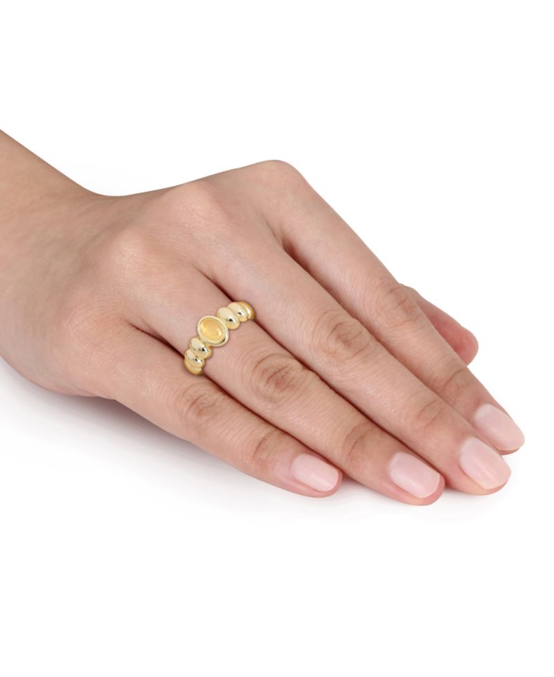 Citrine (3/4 ct. t.w.) Ring in 18k Gold Flash Plated Sterling Silver