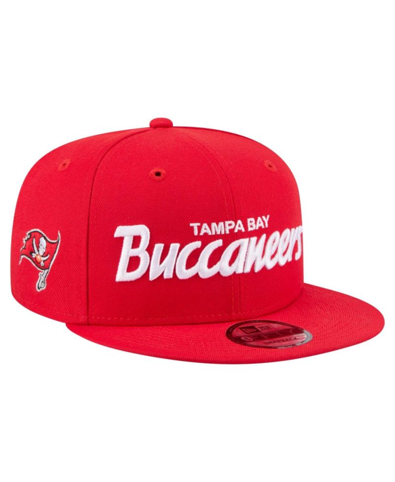 Men's Red Tampa Bay Buccaneers Core Team Script 9FIFTY Snapback Hat