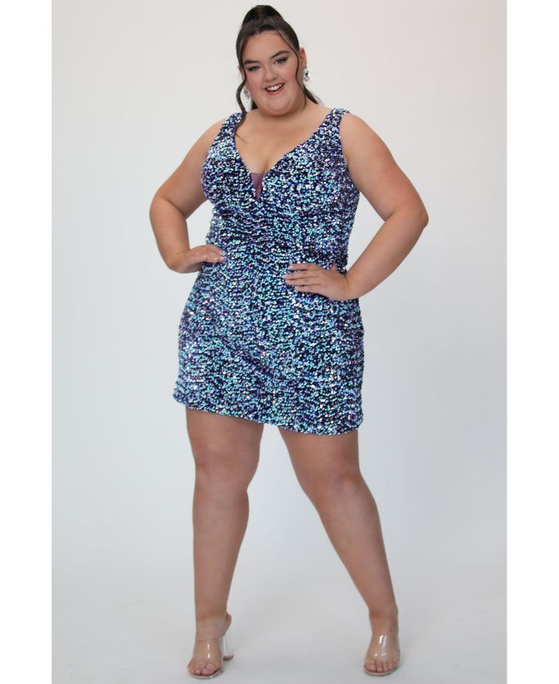 Women's Sequin Bra-friendly Fitted Mini Dress