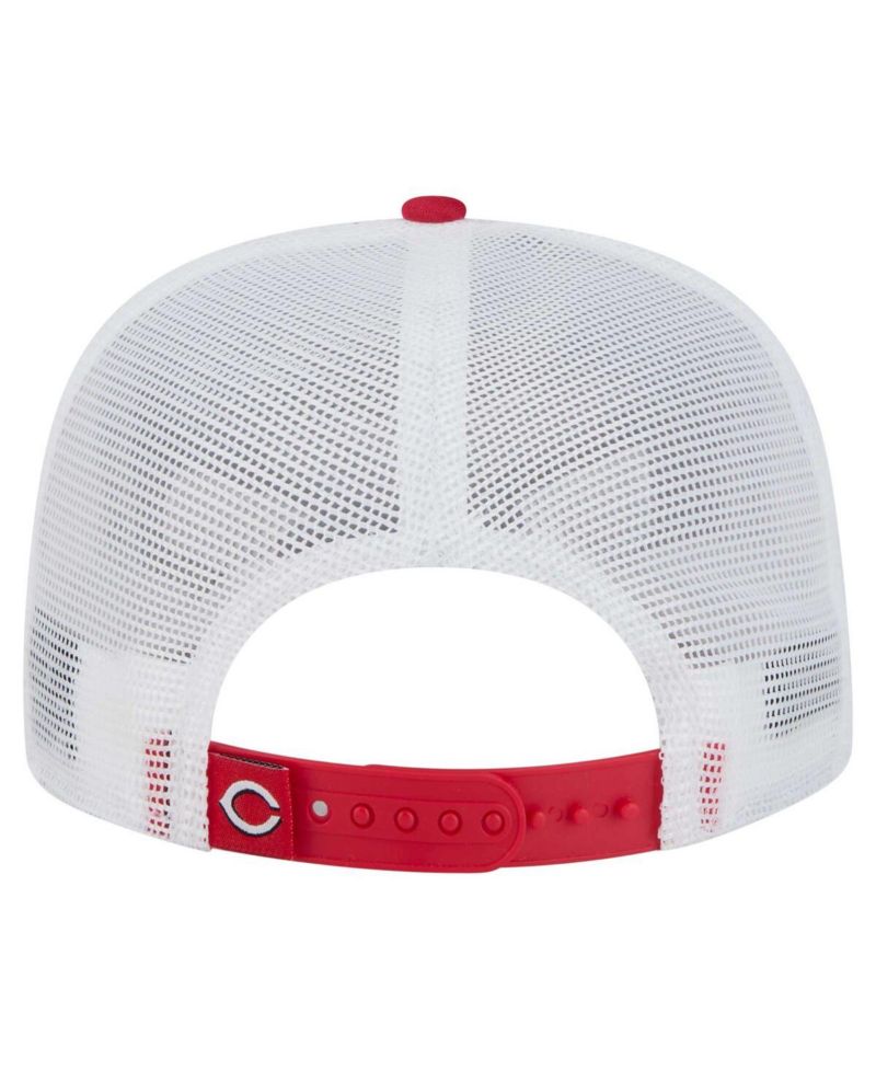 Men's Red Cincinnati Reds 9FIFTY A-Frame Trucker Snapback Hat