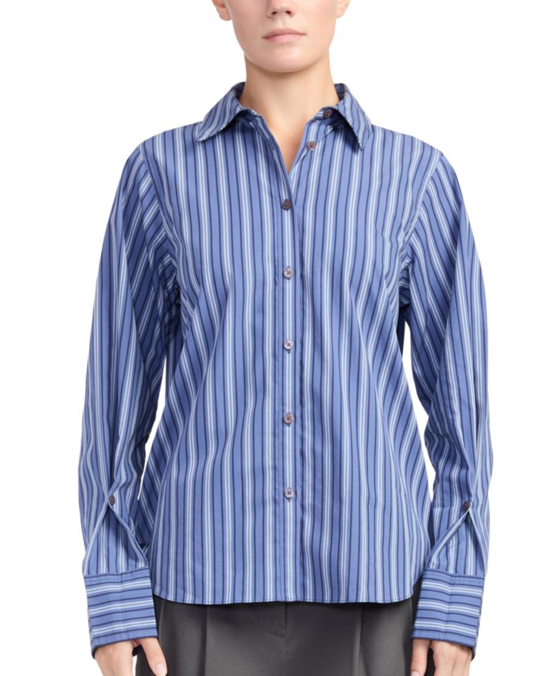 Men's Wesley Striped Relaxed-Fit Button-Down Shirt