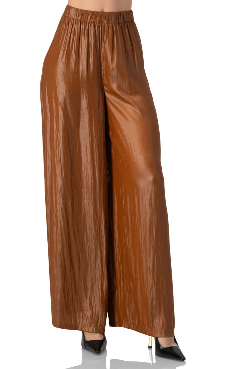 Women's Satin Wide-Leg Trousers