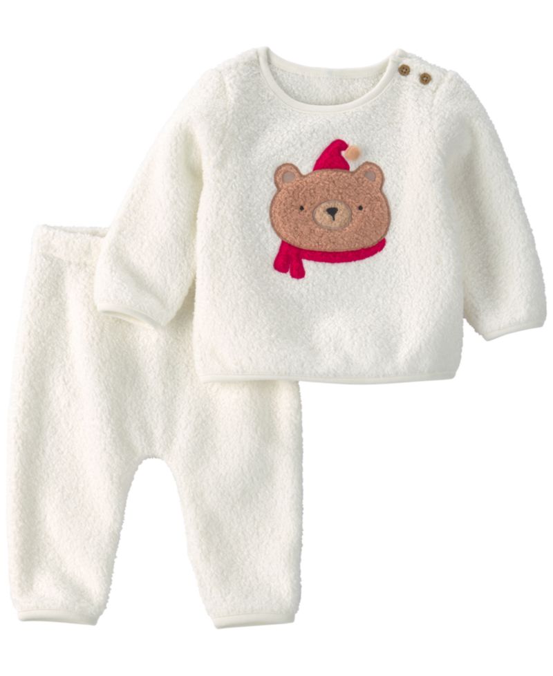 Baby Boys' or Baby Girls' Bear Fleece Top and Pants, 2-Piece Set