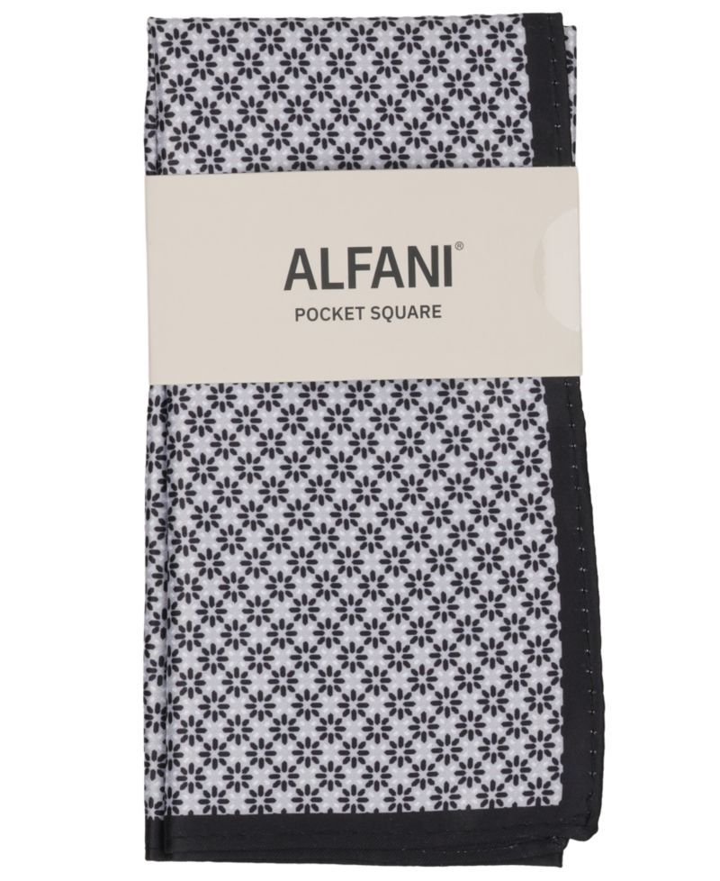 Men's Wells Geometric Pattern Pocket Square