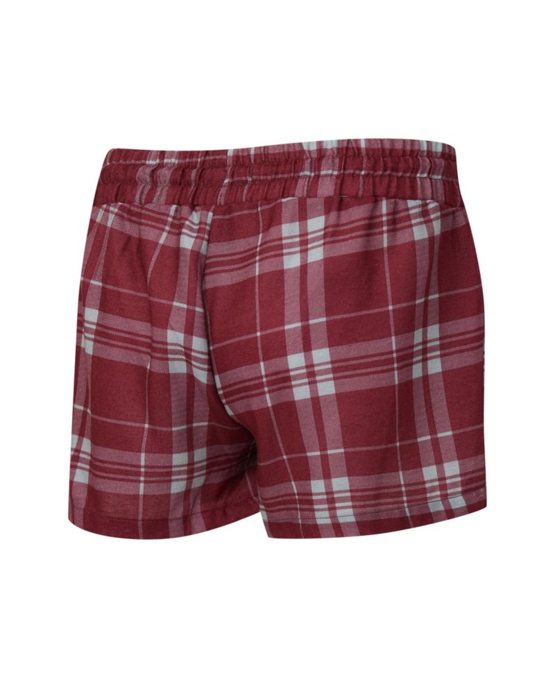 Women's Heather Gray/Burgundy Washington Commanders Regulate Plaid Long-Sleeve T-Shirt and Shorts Sleep Set