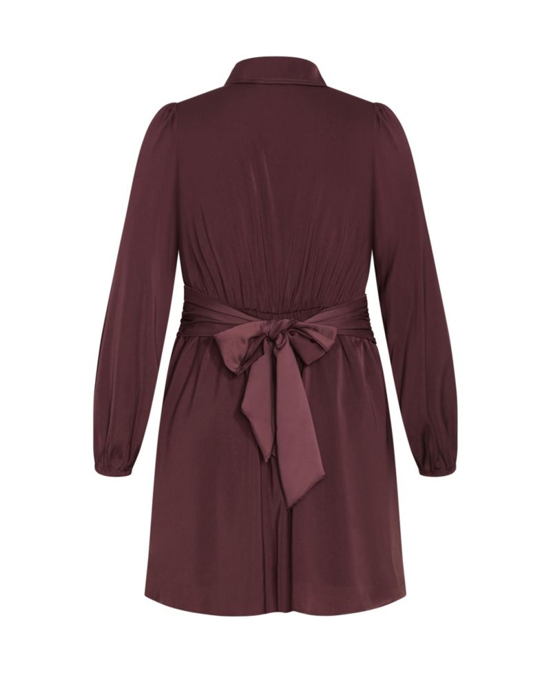 Plus Size Lianna Long Sleeve Midi Shirt Dress