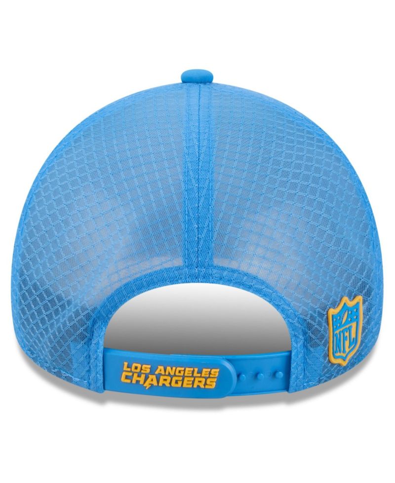 Men's Powder Blue Los Angeles Chargers 2026 Sideline Apex 9FORTY Adjustable Trucker Hat