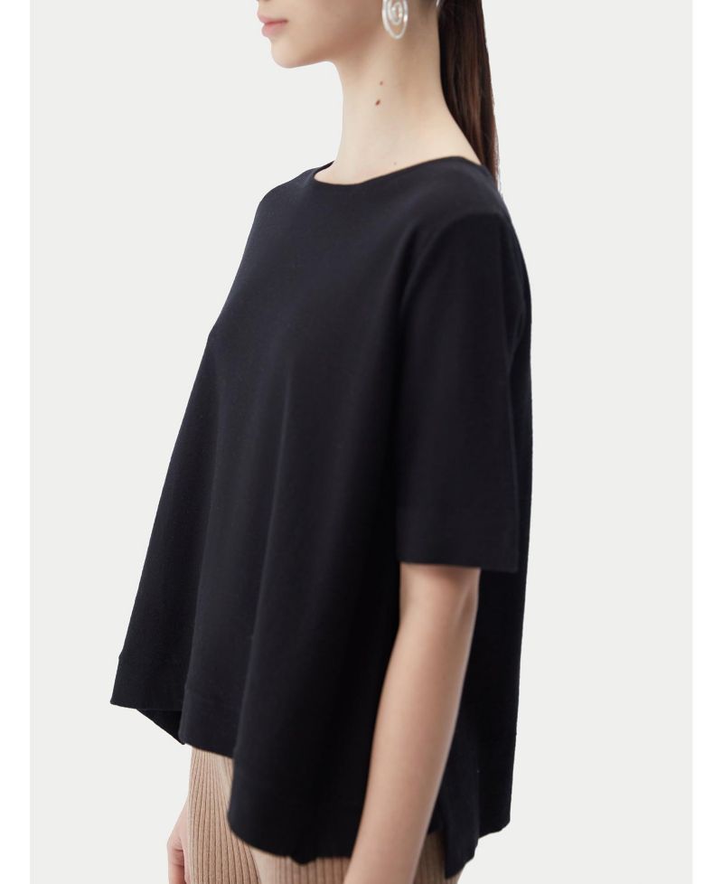 Women's Box-Cut Cotton Silk Cashmere Blend T-Shirt