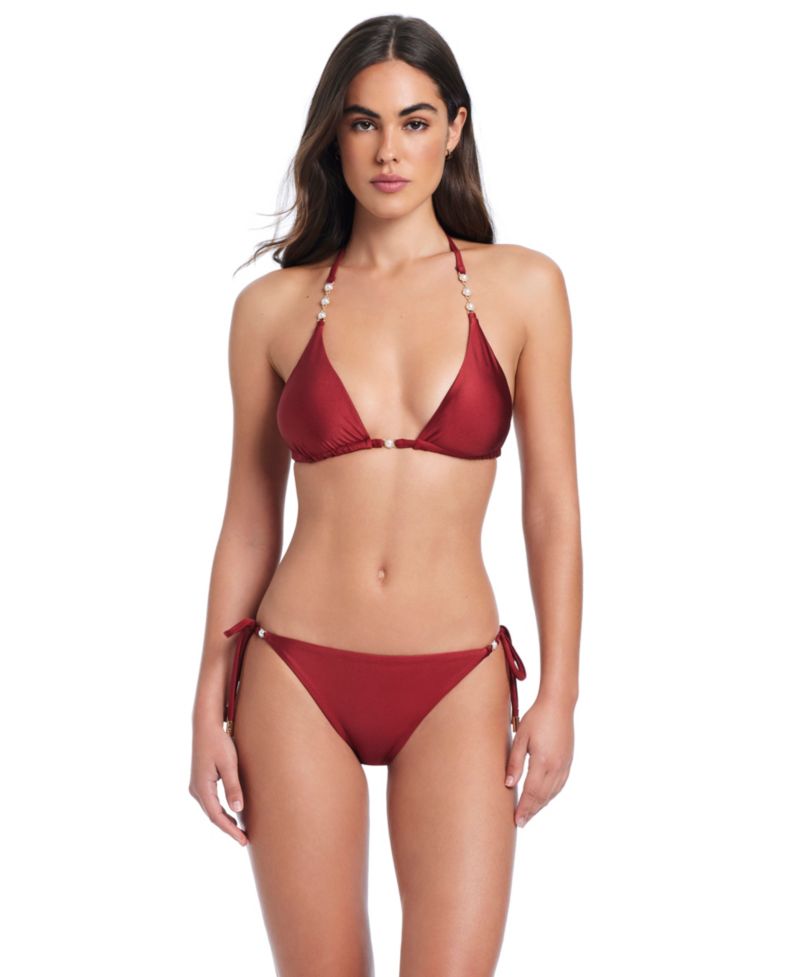 Women's Pearls Of Wisdom Cheeky-Coverage Tie-Side Bottom