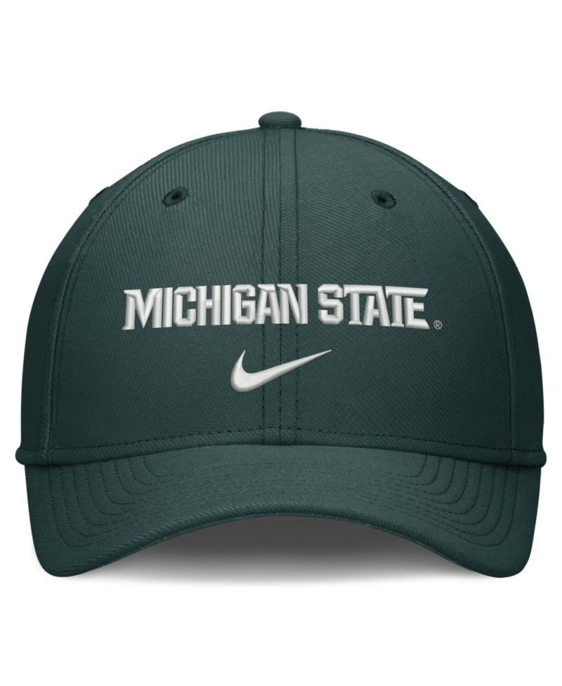 Men's Green Michigan State Spartans Rise On-Field SwooshFlex Dri-FIT Flex Hat