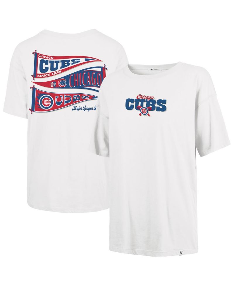 Women's Sand Chicago Cubs Bow Banner Sadie T-Shirt