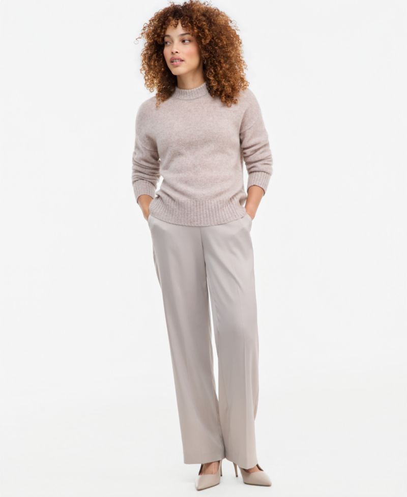 Petite 100% Cashmere Relaxed Crewneck Sweater