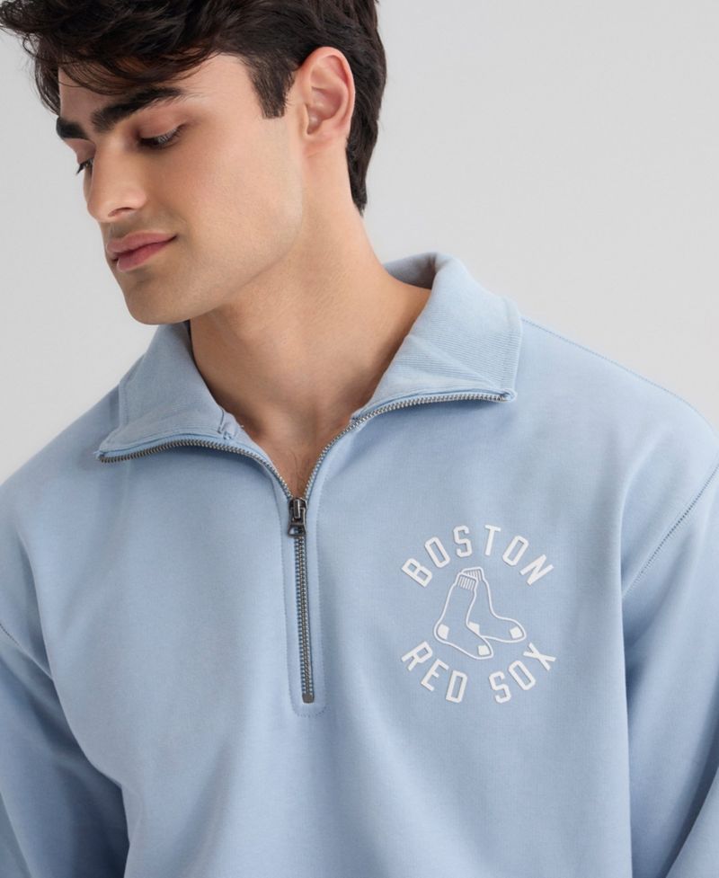 Men's Boston Red Sox Iconic Quarter-Zip Sweatshirt