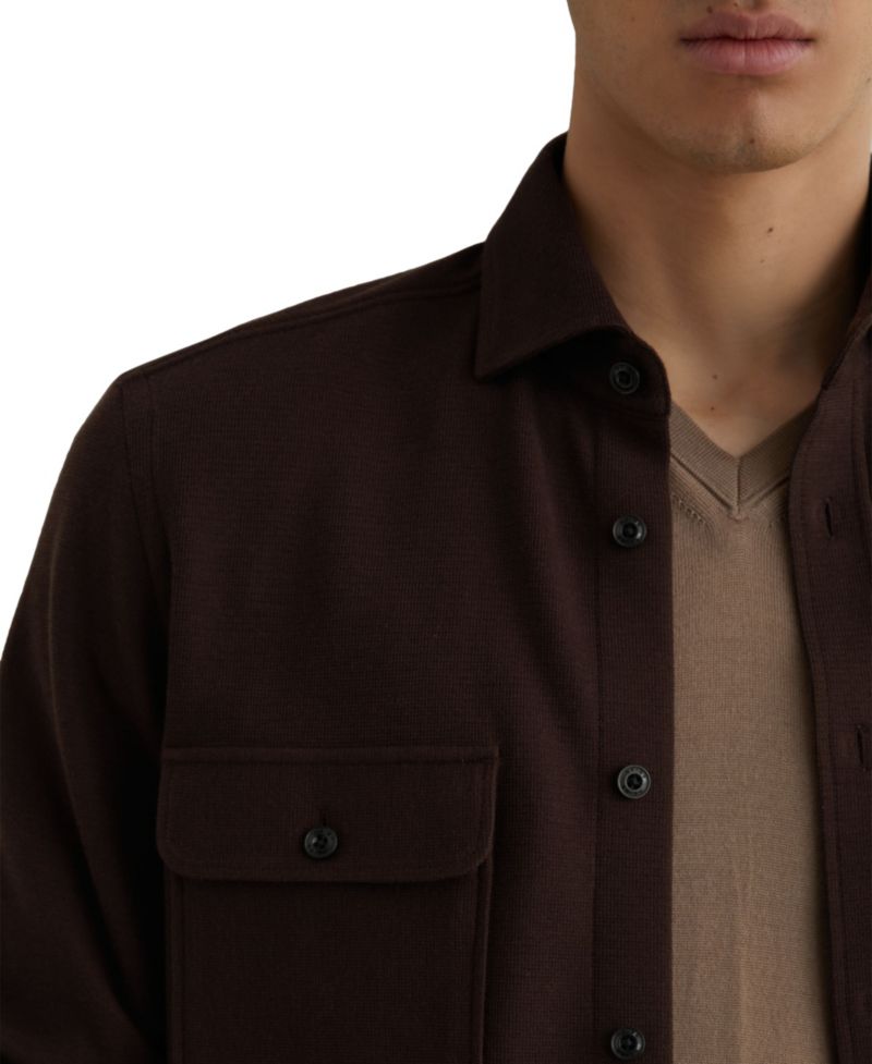 Men's Forsithe Textured Twin-Pocket Cotton-Blend Overshirt