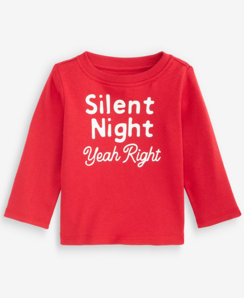Baby Boys' 3M-24M Mix & Match Long-Sleeve Silent Night T-Shirt