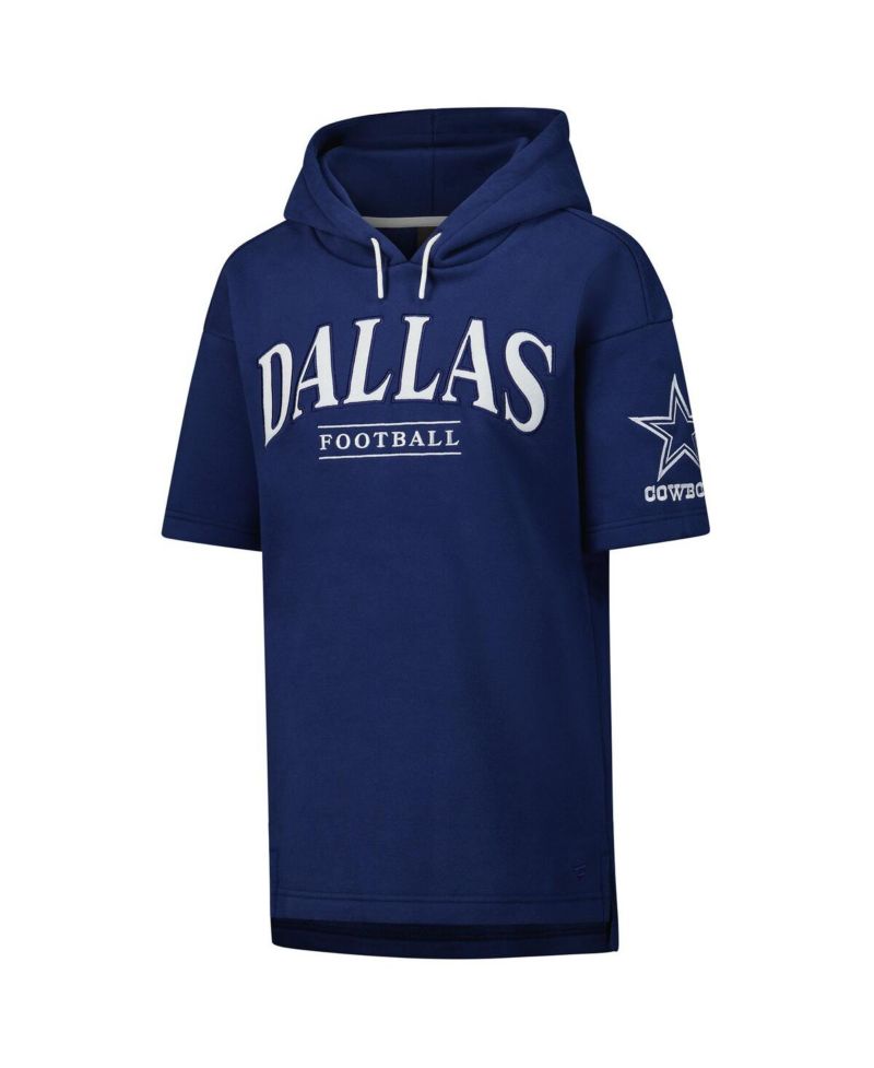 Men's and Women's Navy Dallas Cowboys Elements Ready Short Sleeve Pullover Hoodie