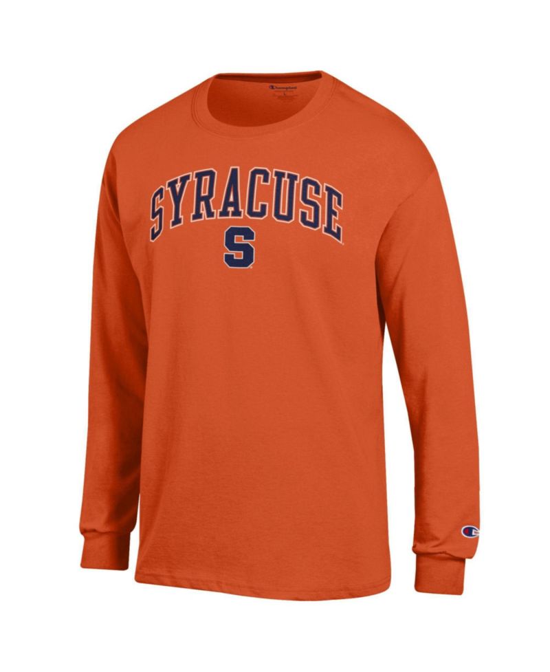 Men's Champion Orange Syracuse Orange Arch Over Logo Long Sleeve T-Shirt