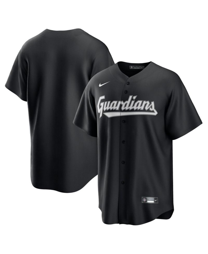 Men's Black Cleveland Guardians Lights Out Replica Jersey