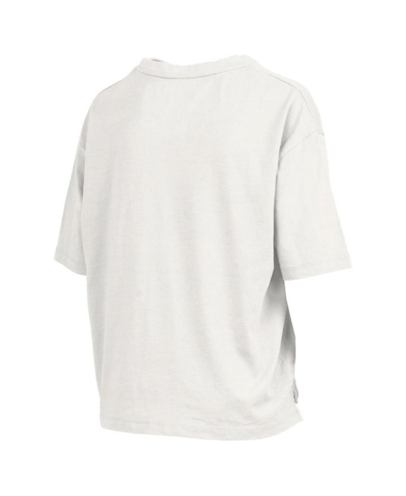 Women's White Ohio State Buckeyes Plus Size Nelson Motley Crew Oversized Slub T-Shirt