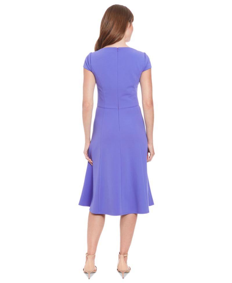 Women's Sweetheart-Neck Cap-Sleeve Dress