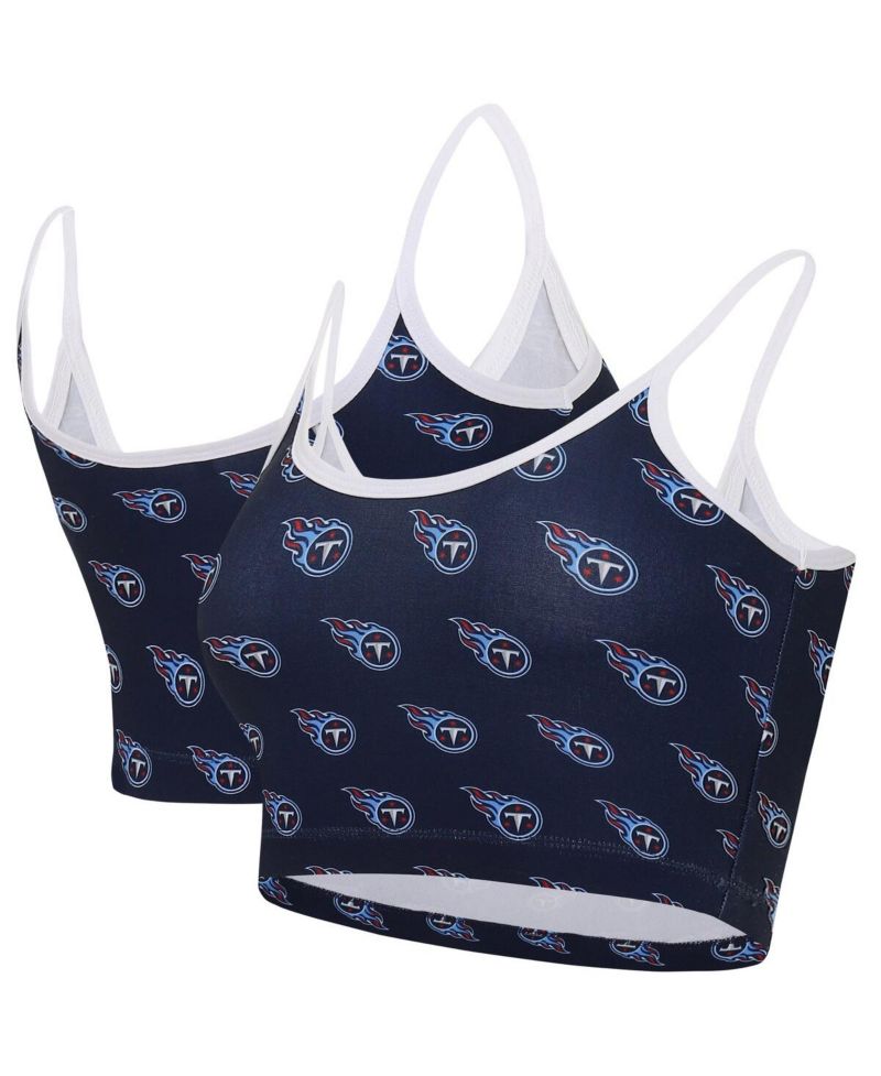 Women's Navy Tennessee Titans Gauge Lounge Bralette
