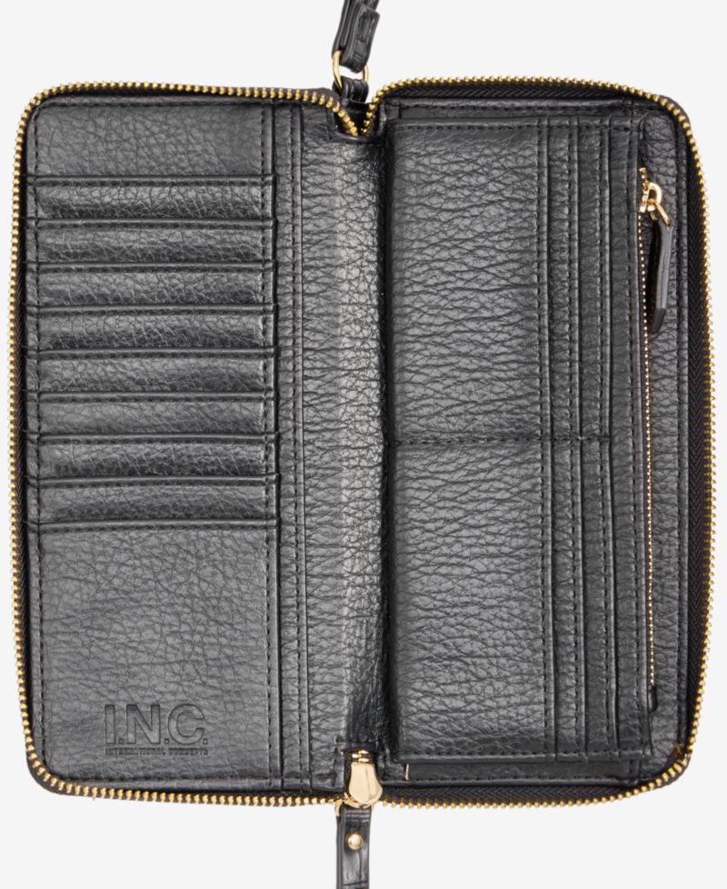 Hazell Croco-Embossed Zip Around Wallet
