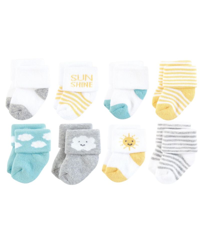 Baby Boys Hudson Comfort 8-Pack Terry Socks
