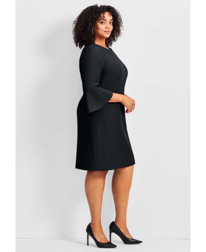Women's Plus Size Cool Hand Bell Sleeve Dress