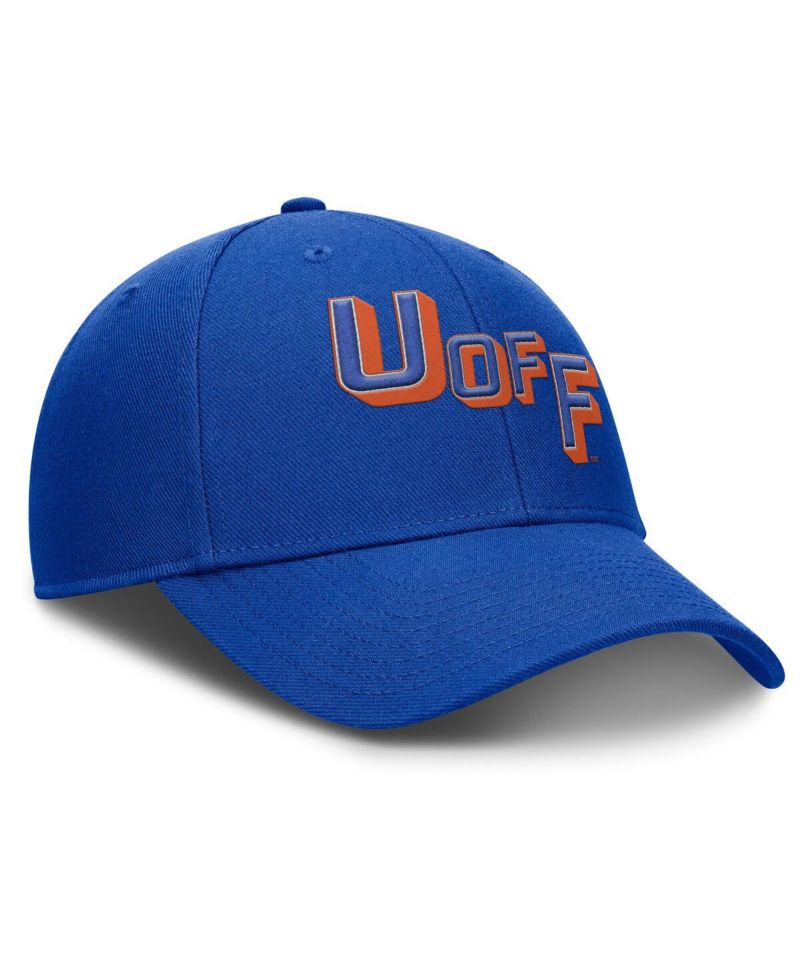Men's Royal Florida Gators Slanted Primetime Rise Performance Adjustable Hat