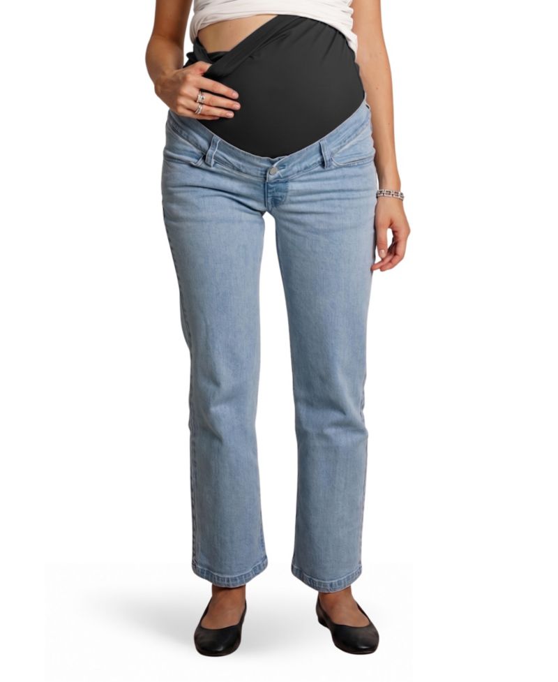 Hailey Straight-Leg Over-the-Belly Maternity Jeans