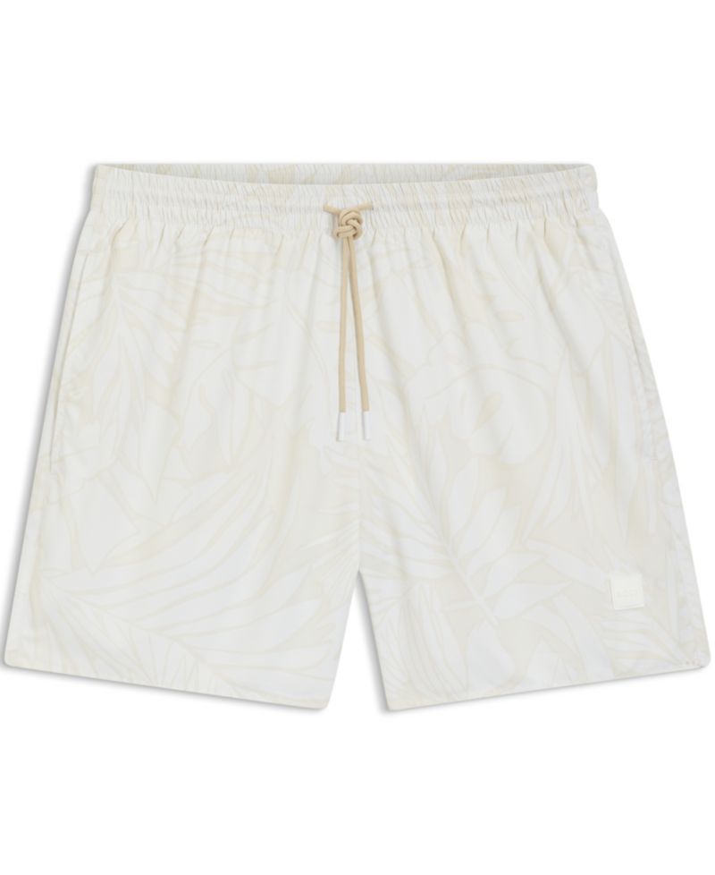 Men's All-Over Print Logo-Badge Swim Shorts