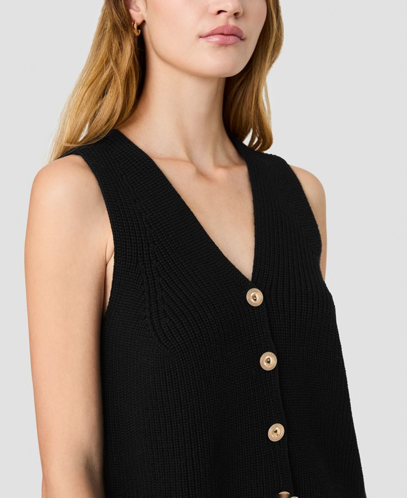 Women's Mozart V-Neck Sleeveless Rib Knit Vest