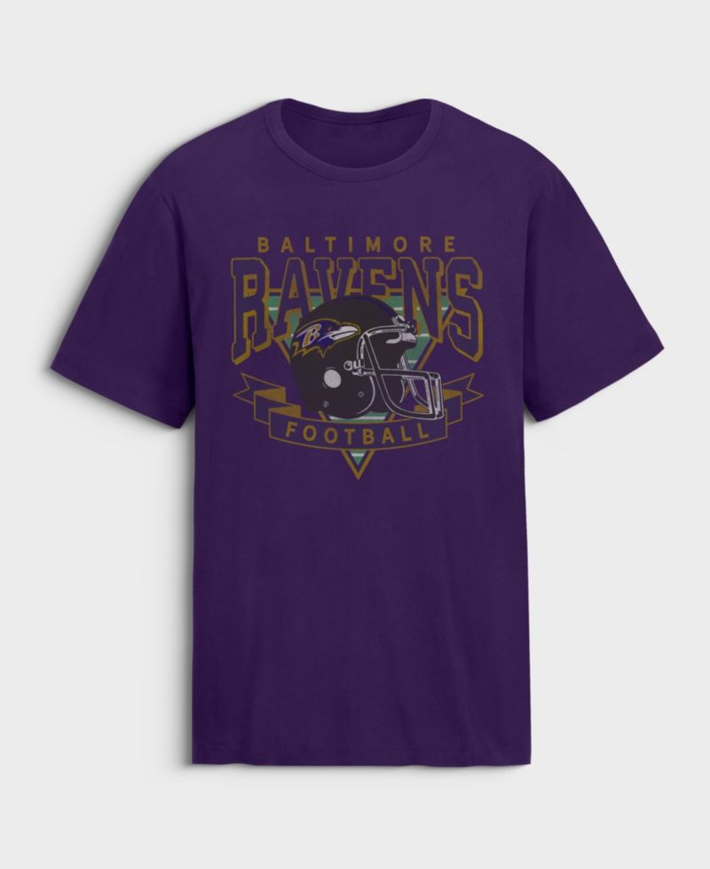 Men's Old Fashion Rushing Legacy Baltimore Ravens Retro Classic-Fit T-Shirt