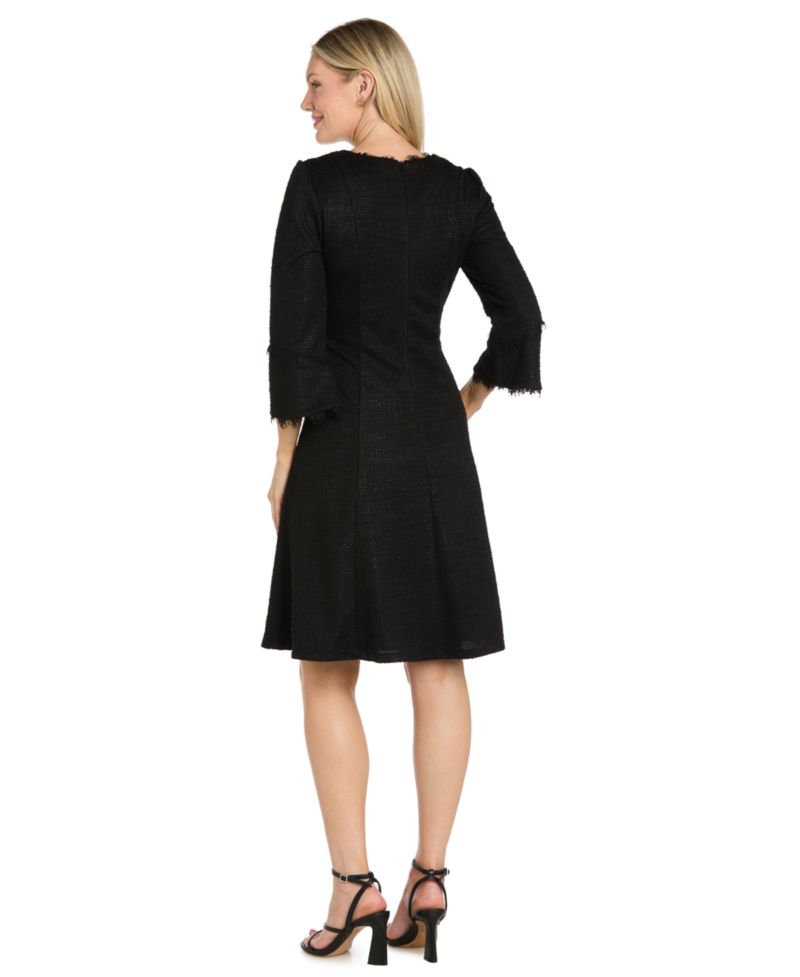 Women's Sophia Christina Bell-Sleeve Tweed Fit & Flare Dress