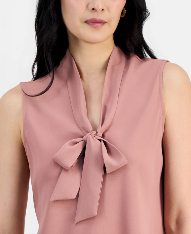 Women's Sleeveless Tie-Neck Top
