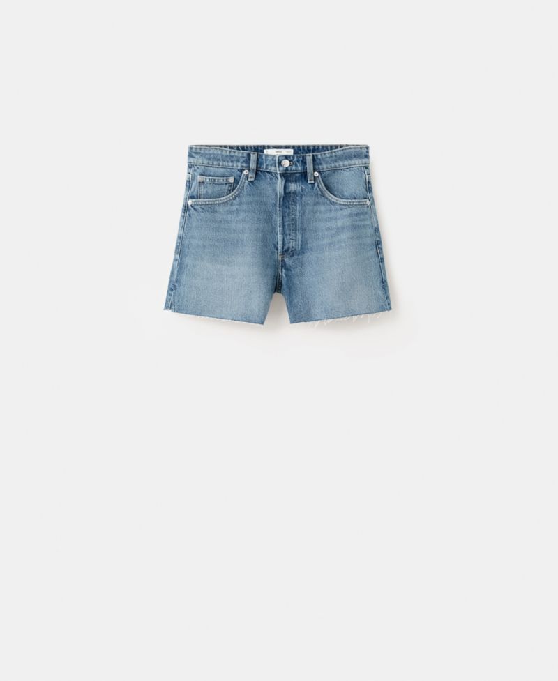 Women's Frayed Hem Denim Shorts