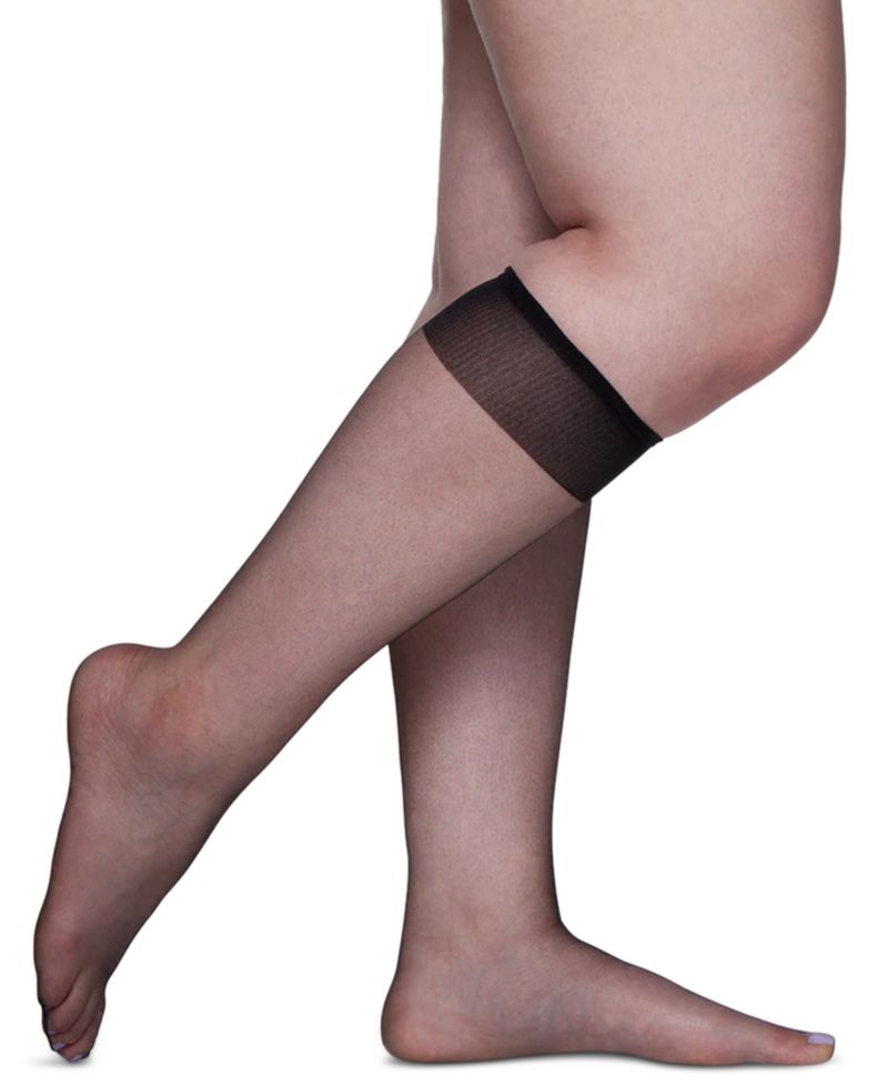 Plus Size 3-Pack Sheer Knee-Highs