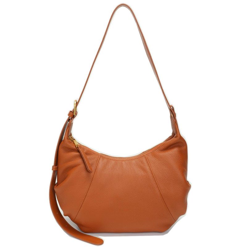 Women's Nova Leather Crescent Hobo Medium Shoulder Bag Slouchy Half-Moon Dumpling Bag