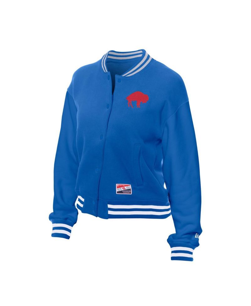 Women's Royal Buffalo Bills Throwback Fleece Full-Snap Jacket