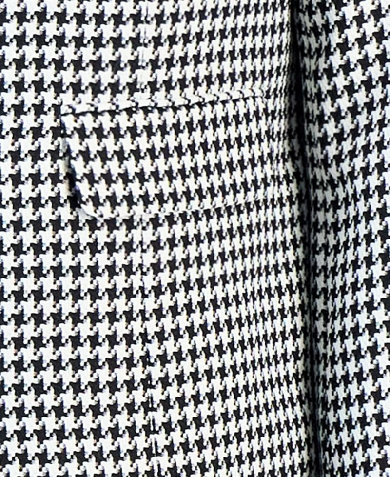 Plus Size Pencil Houndstooth 2 Piece Skirt Suit