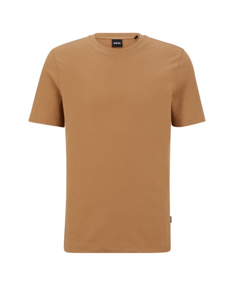Men's Cotton-Blend Regular-Fit Bubble-Jacquard T-Shirt