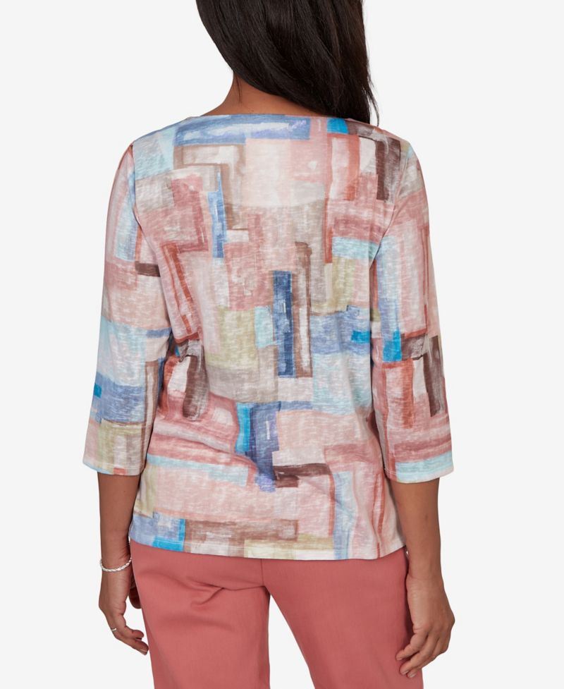 Petite Camden Market Painted Color Blocks Knit Top