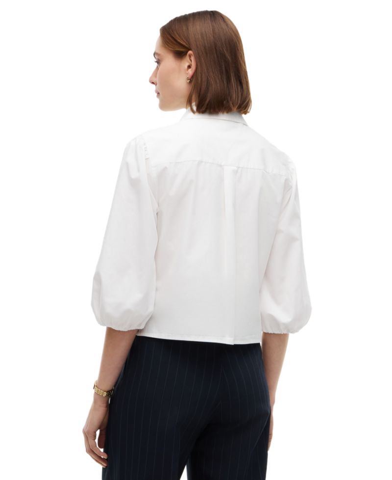 Women's Puff-Sleeve Button-Front Shirt