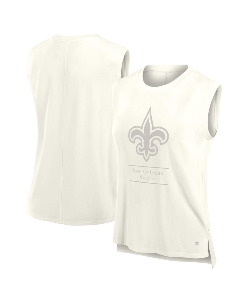 Women's Cream New Orleans Saints Studio Embrace Tank Top