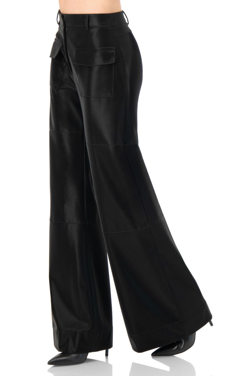 Women's High Shine Semi-Flared Trousers