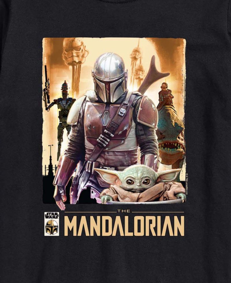 Men's The Mandalorian Collage Short-Sleeve Graphic T-Shirt