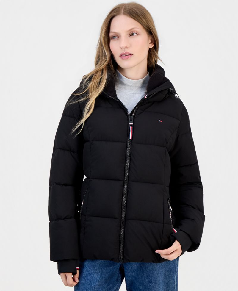 Women's Short Hooded Puffer Jacket, Created for Macy's