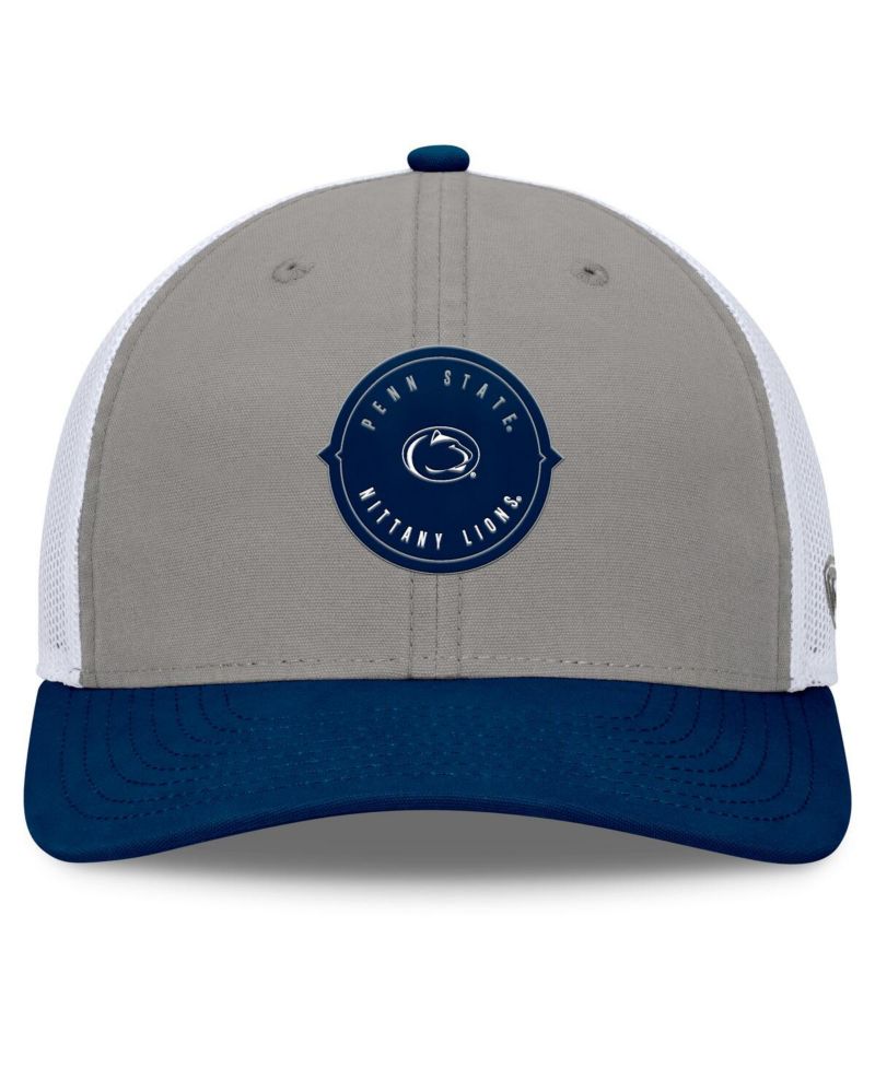 Men's Gray/Navy Penn State Nittany Lions Rob Trucker Adjustable Hat