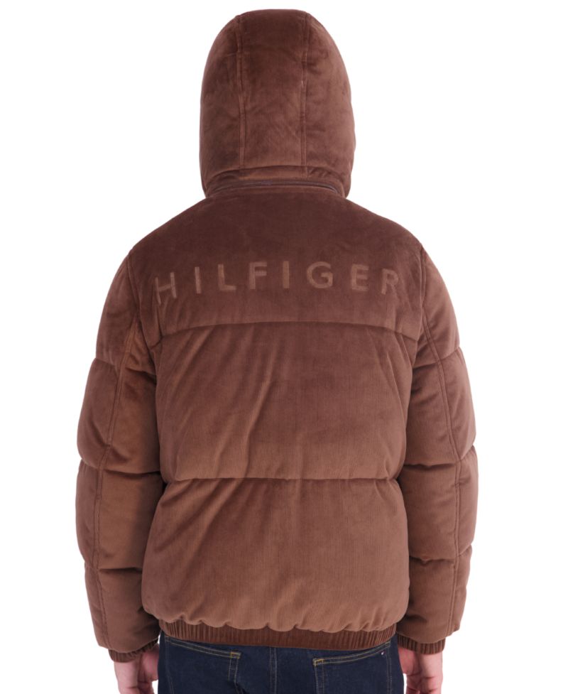 Men's Potter Cord Puffer Hooded Jacket